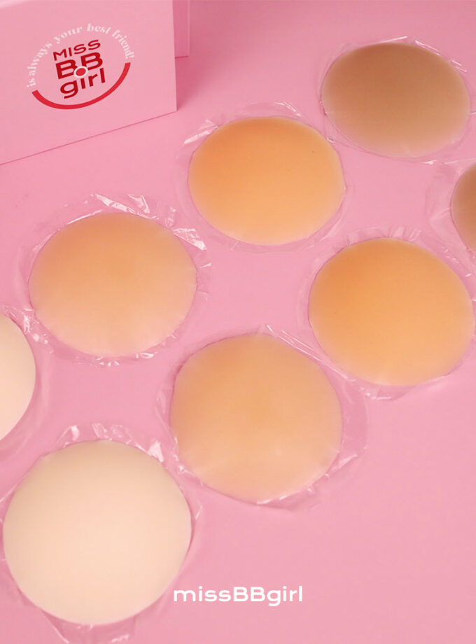 ซิลิโคนแปะจุก ไร้ขอบ มีกาว (No Box)