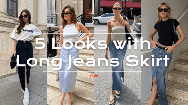 5 looks แมทช์กระโปรงยีนส์ยาว ใส่ยังไงให้ไม่ตัน