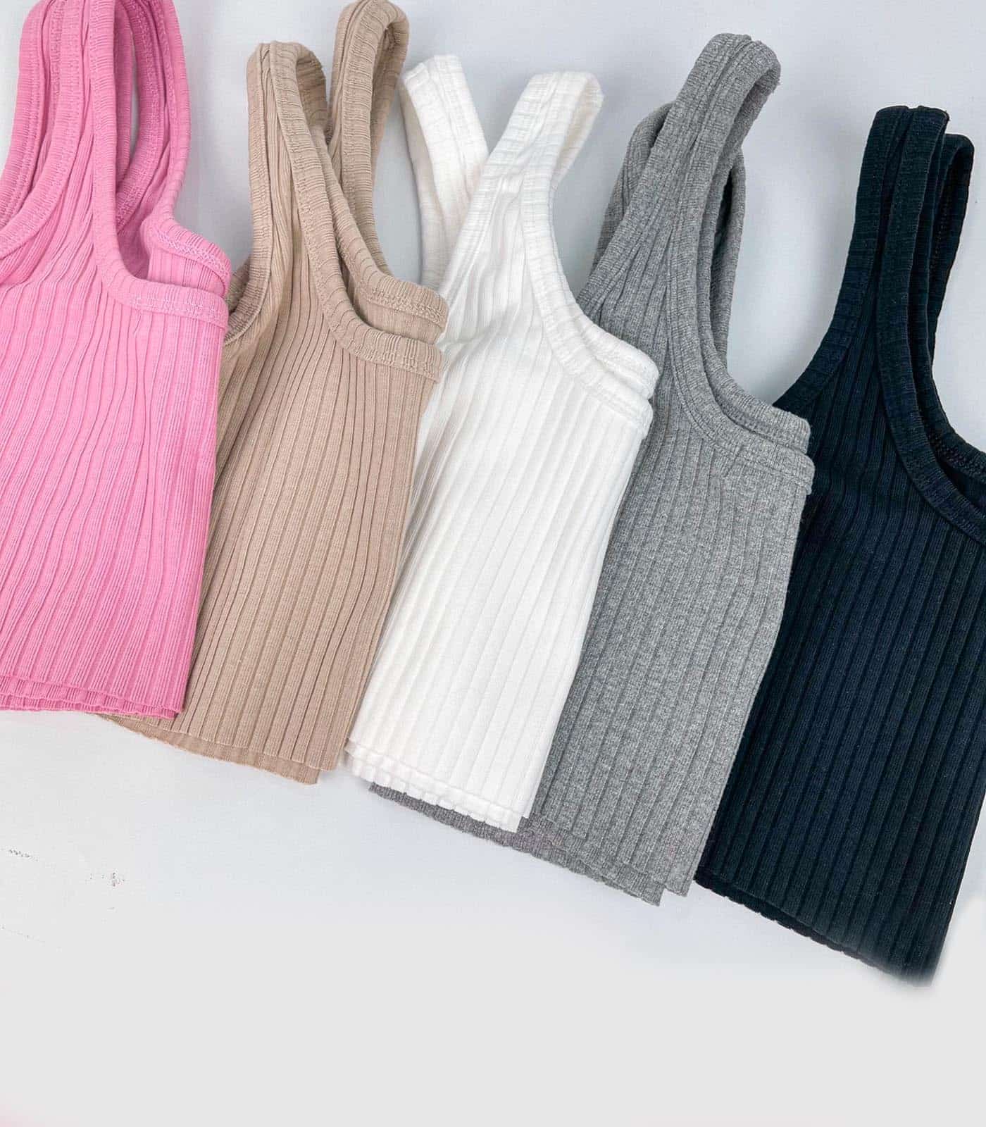 เสื้อครอป ผ้าริบร่อง ผ้ายืด Freesize - Image 3