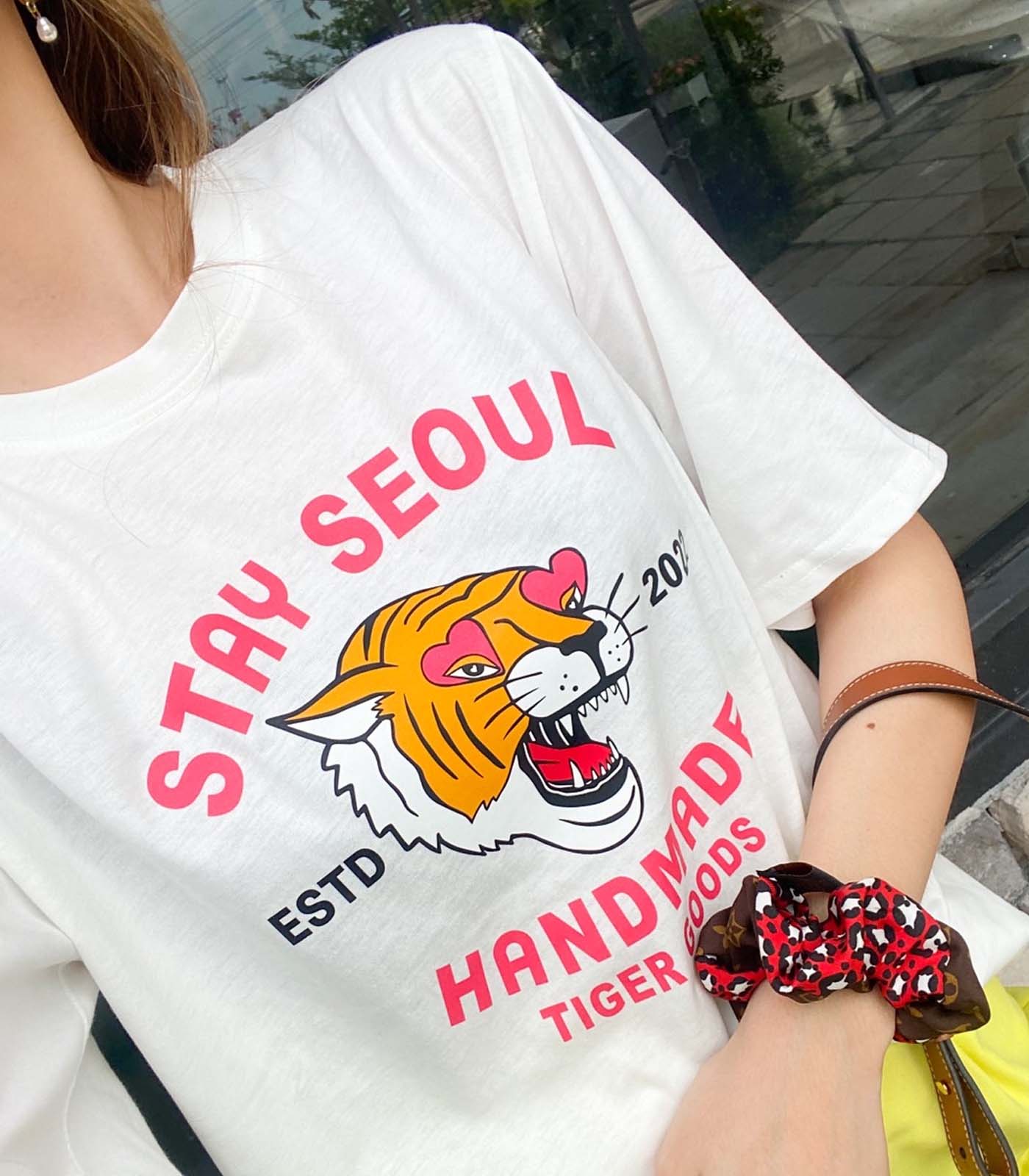 เสื้อยืดลายเสือ 2022 สไตล์เกาหลี ใส่ได้ทุกวัน - Image 3