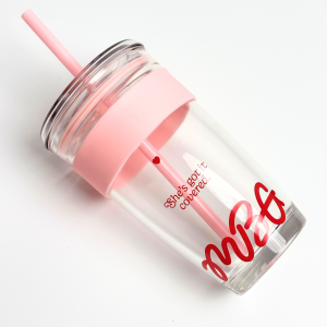 แก้วพร้อมหลอด Clear Cold Tumbler 16oz | missBBgirl